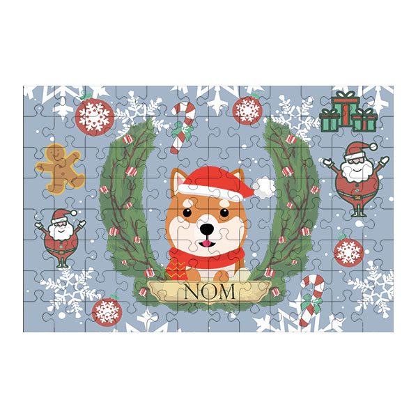 Puzzle chien noël