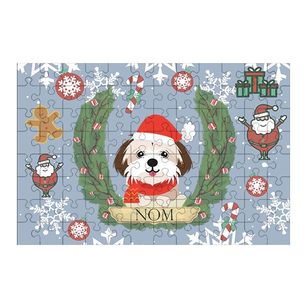 Puzzle chien noël