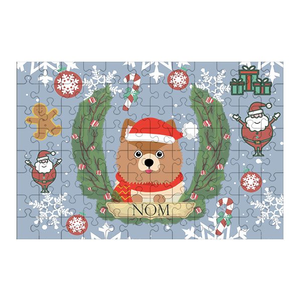 Puzzle chien noël