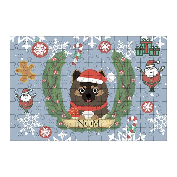 Puzzle chien noël