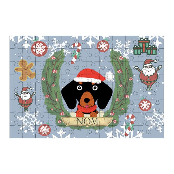 Puzzle chien noël