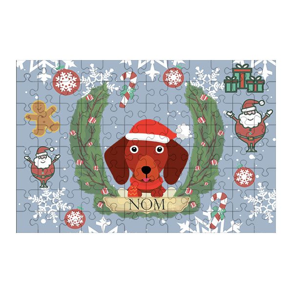 Puzzle chien noël