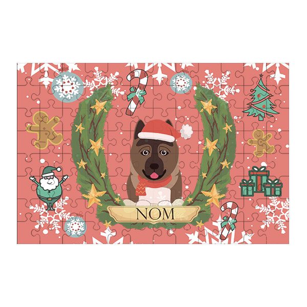 Puzzle chien noël