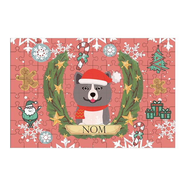 Puzzle chien noël