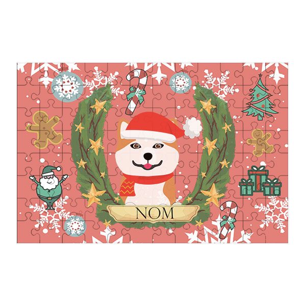 Puzzle chien noël