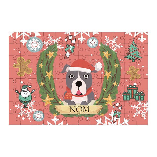 Puzzle chien noël