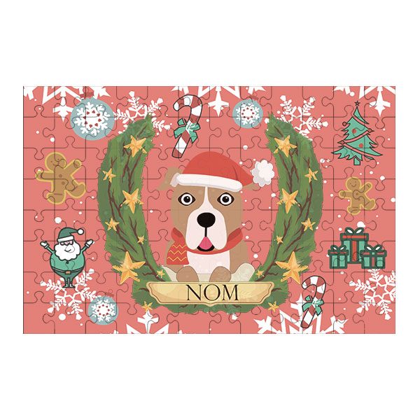 Puzzle chien noël