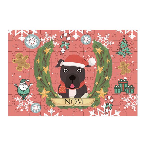 Puzzle chien noël