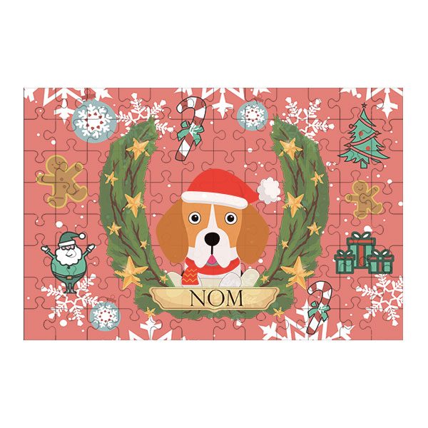 Puzzle chien noël