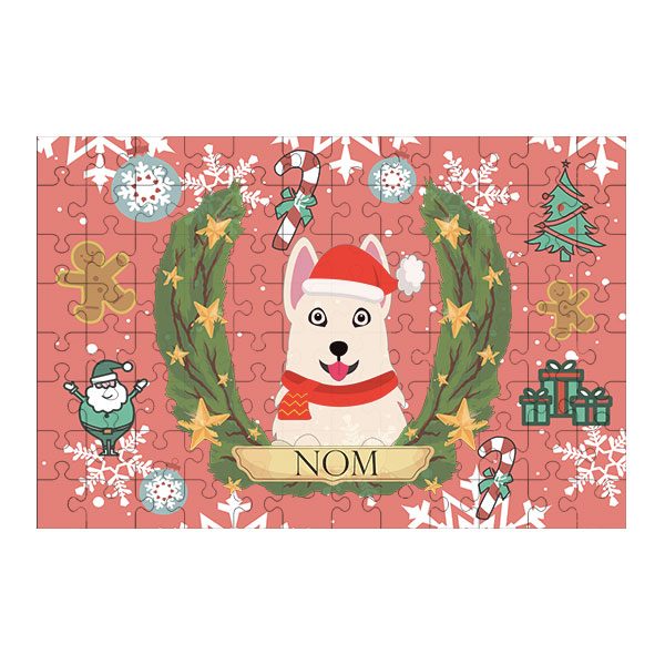 Puzzle chien noël
