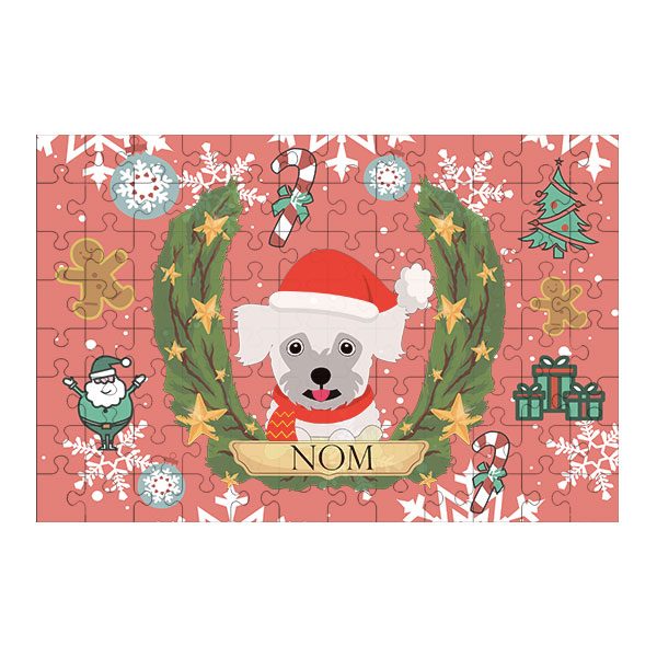 Puzzle chien noël