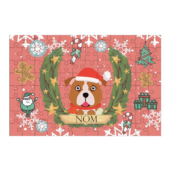 Puzzle chien noël