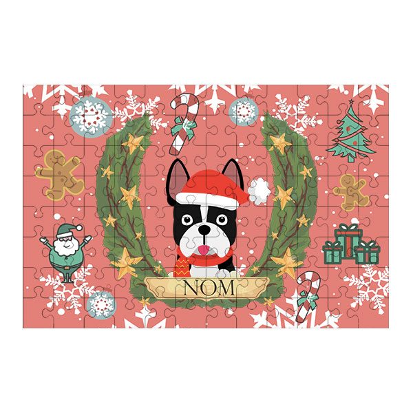 Puzzle chien noël