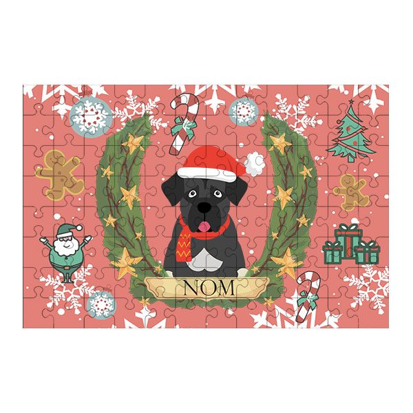 Puzzle chien noël