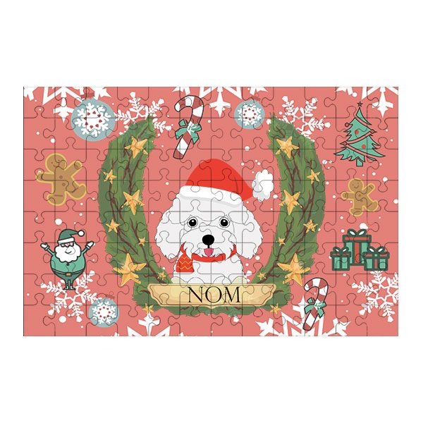 Puzzle chien noël