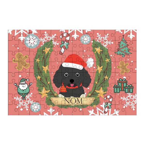 Puzzle chien noël