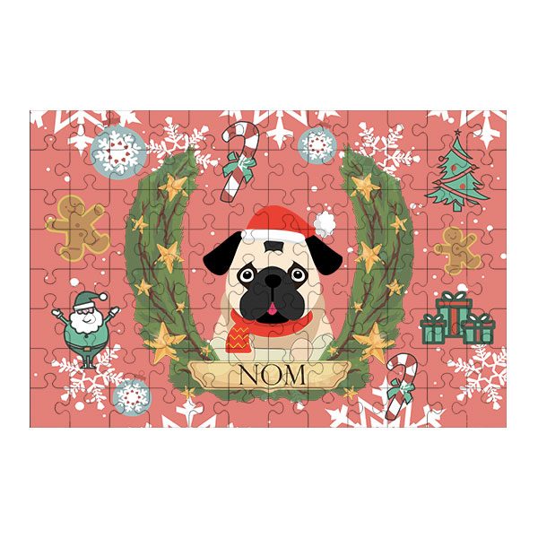 Puzzle chien noël