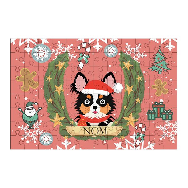 Puzzle chien noël