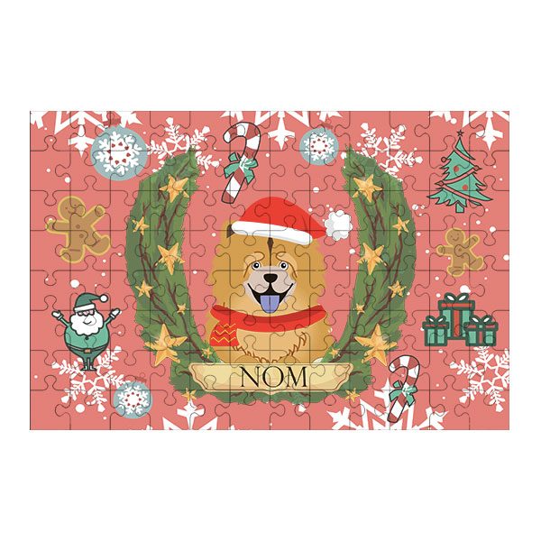 Puzzle chien noël