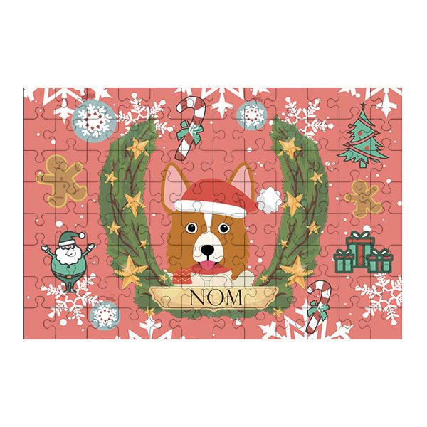 Puzzle chien noël