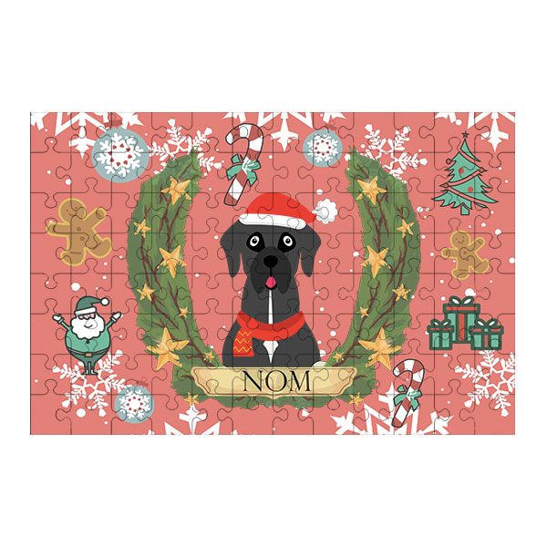 Puzzle chien noël