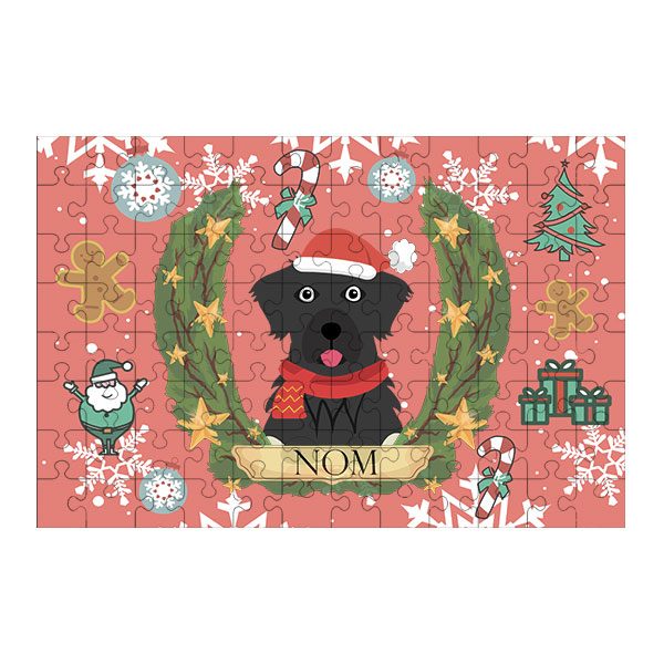 Puzzle chien noël