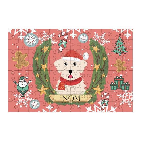 Puzzle chien noël