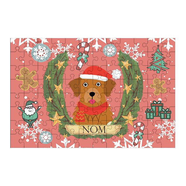 Puzzle chien noël