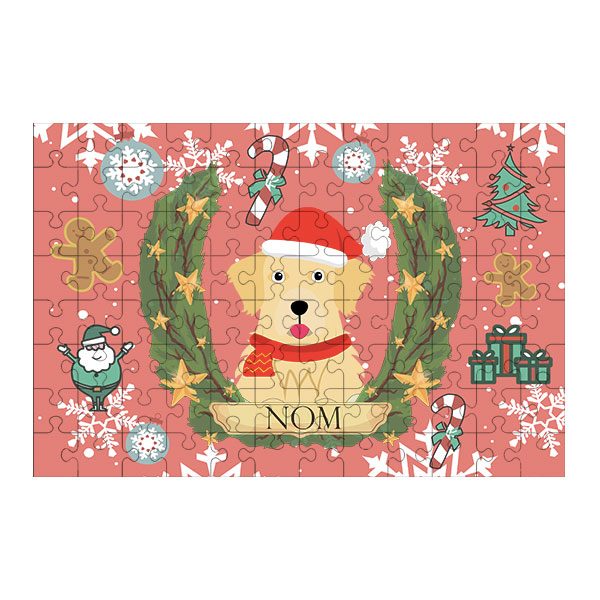 Puzzle chien noël
