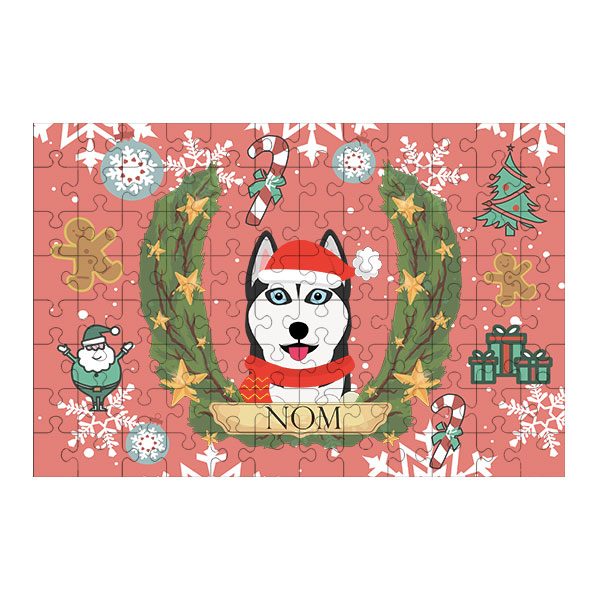 Puzzle chien noël