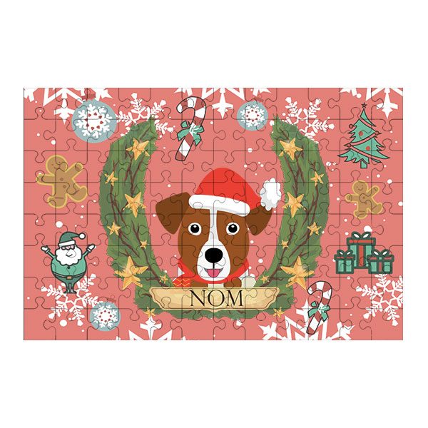 Puzzle chien noël