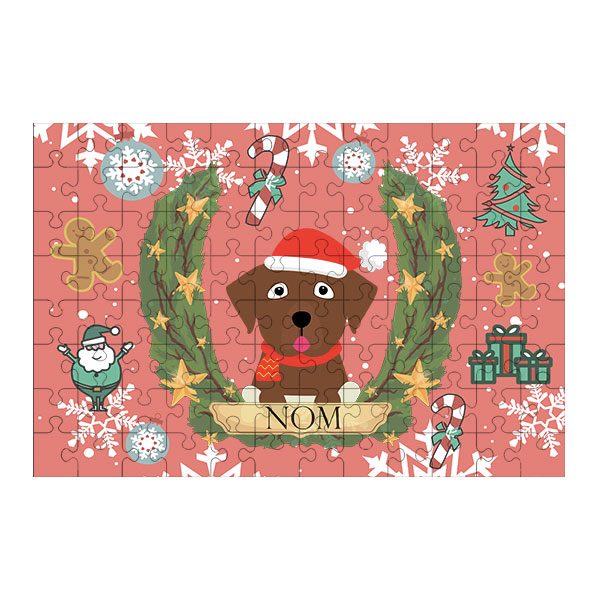 Puzzle chien noël