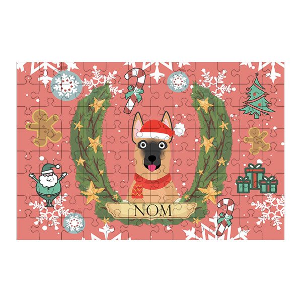 Puzzle chien noël