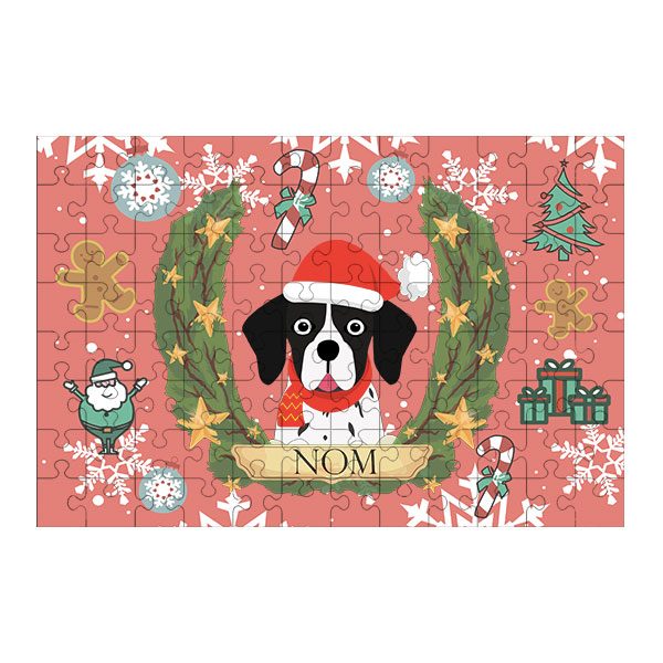 Puzzle chien noël
