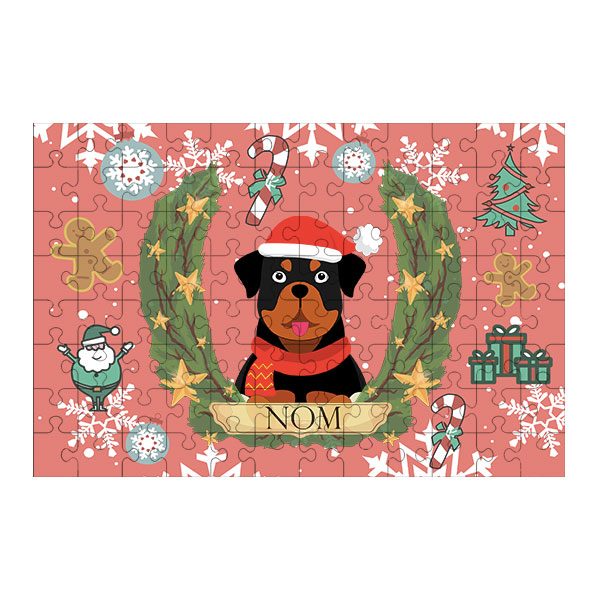 Puzzle chien noël