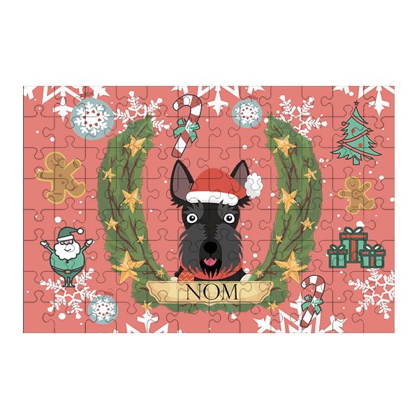 Puzzle chien noël