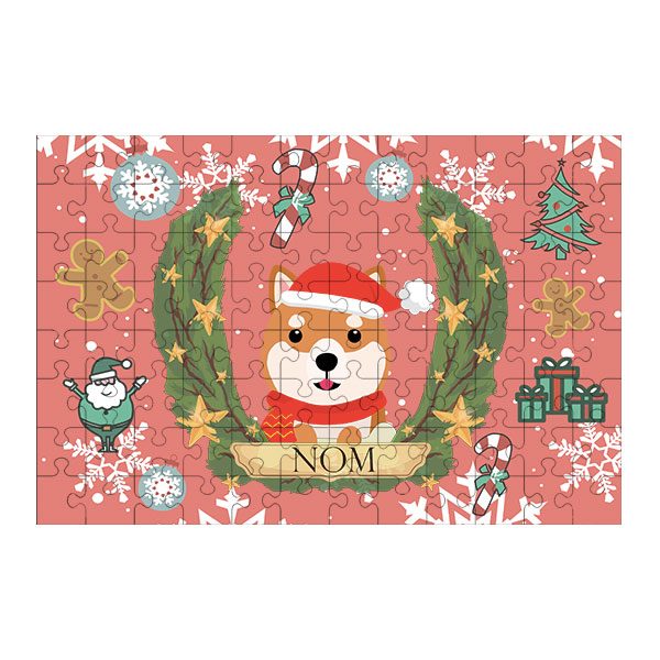 Puzzle chien noël