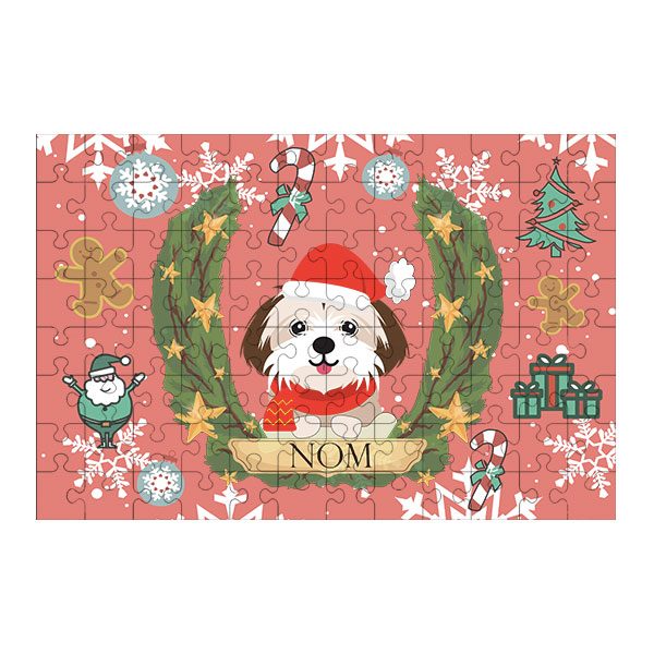 Puzzle chien noël