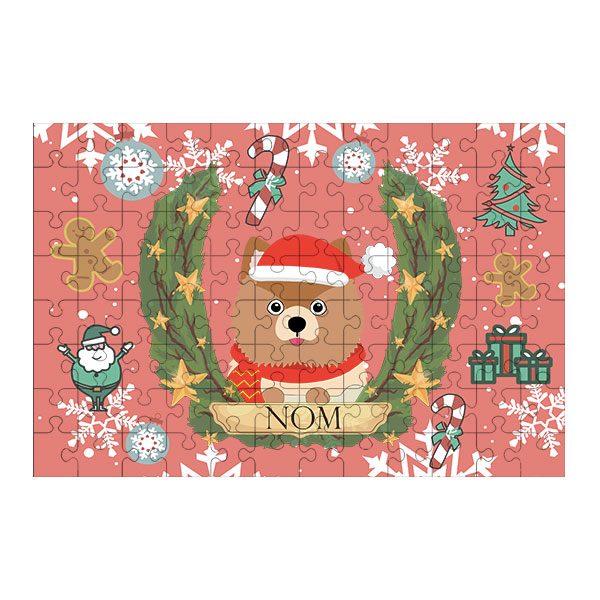 Puzzle chien noël