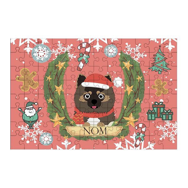 Puzzle chien noël
