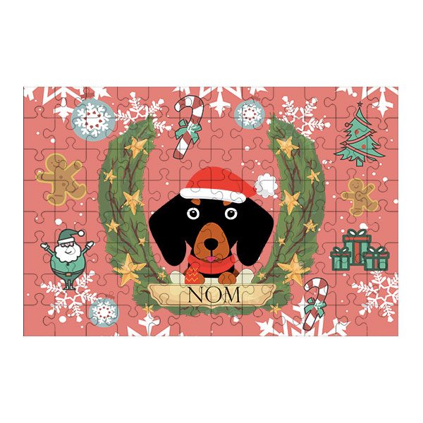Puzzle chien noël