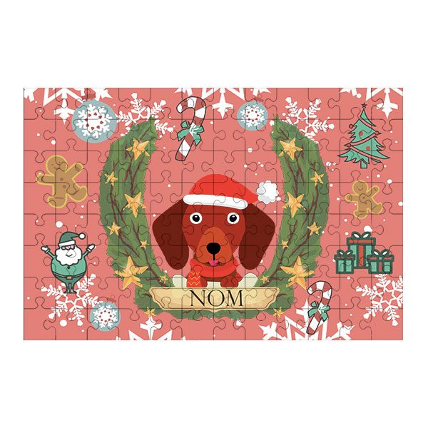 Puzzle chien noël