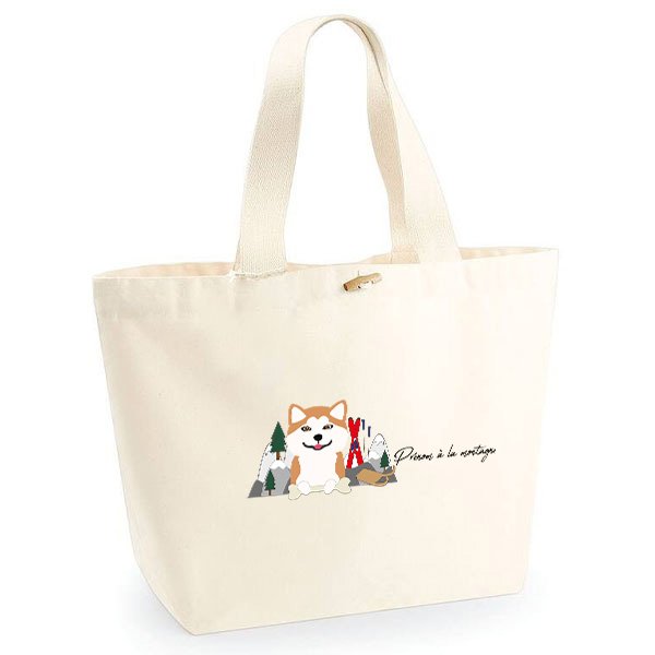 sac-de-montagne-chien-Akita-inu-roux