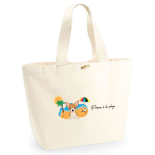 sac-de-plage-Chihuahua-poil-court-orange