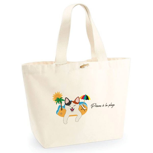sac-de-plage-chat-calicot-tricolore