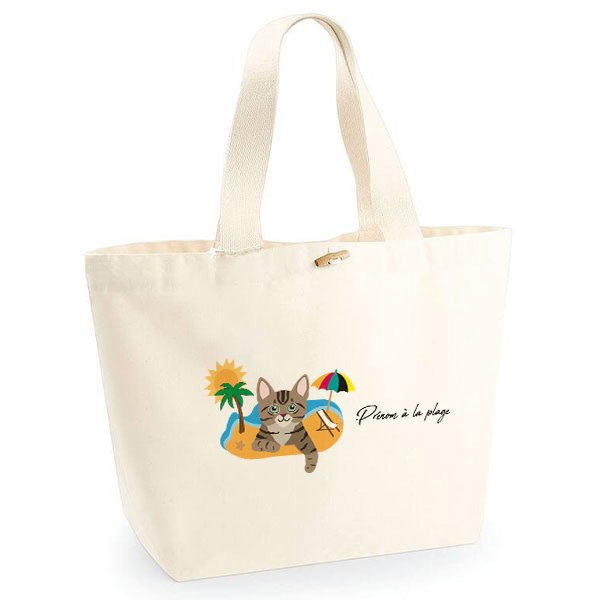 sac-de-plage-chat-europeen-tigre-fauve
