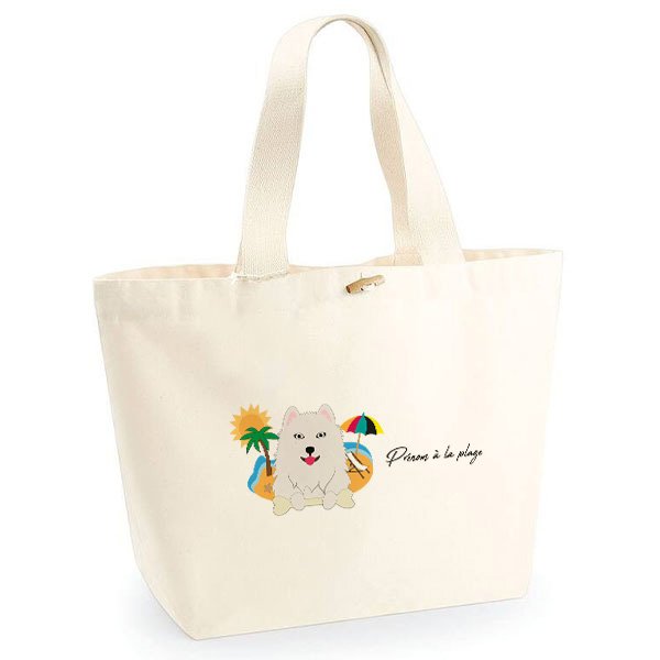 sac-de-plage-chien-Samoyede