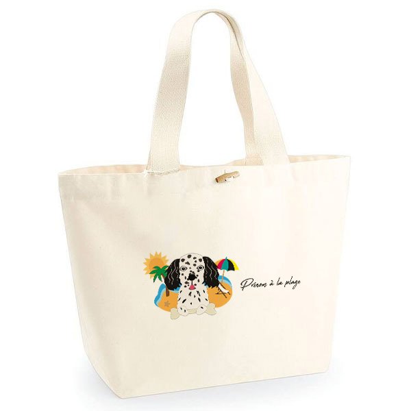 sac-de-plage-chien-Setter-Anglais
