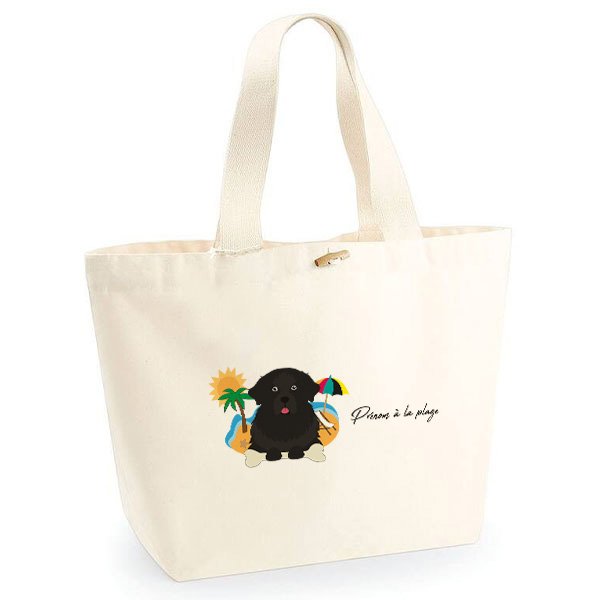 sac-de-plage-chien-terre-neuve