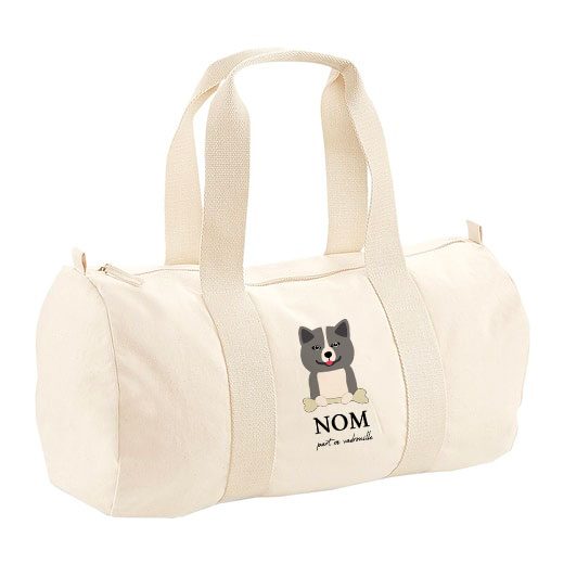 Sac polochon avec bandoulière - visuels avec os